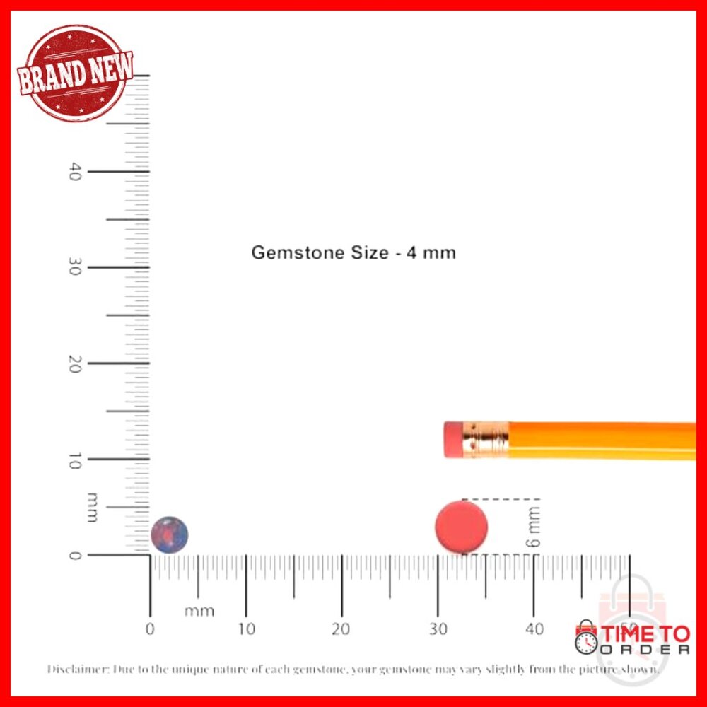 Sterling Silver Stackable Opal Ring, October Birt… - image 3